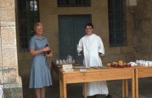 An Emmaus monk outside his monastery