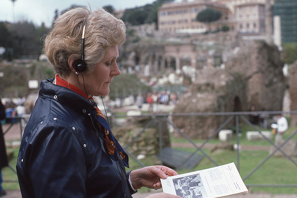 Audio guide in Rome